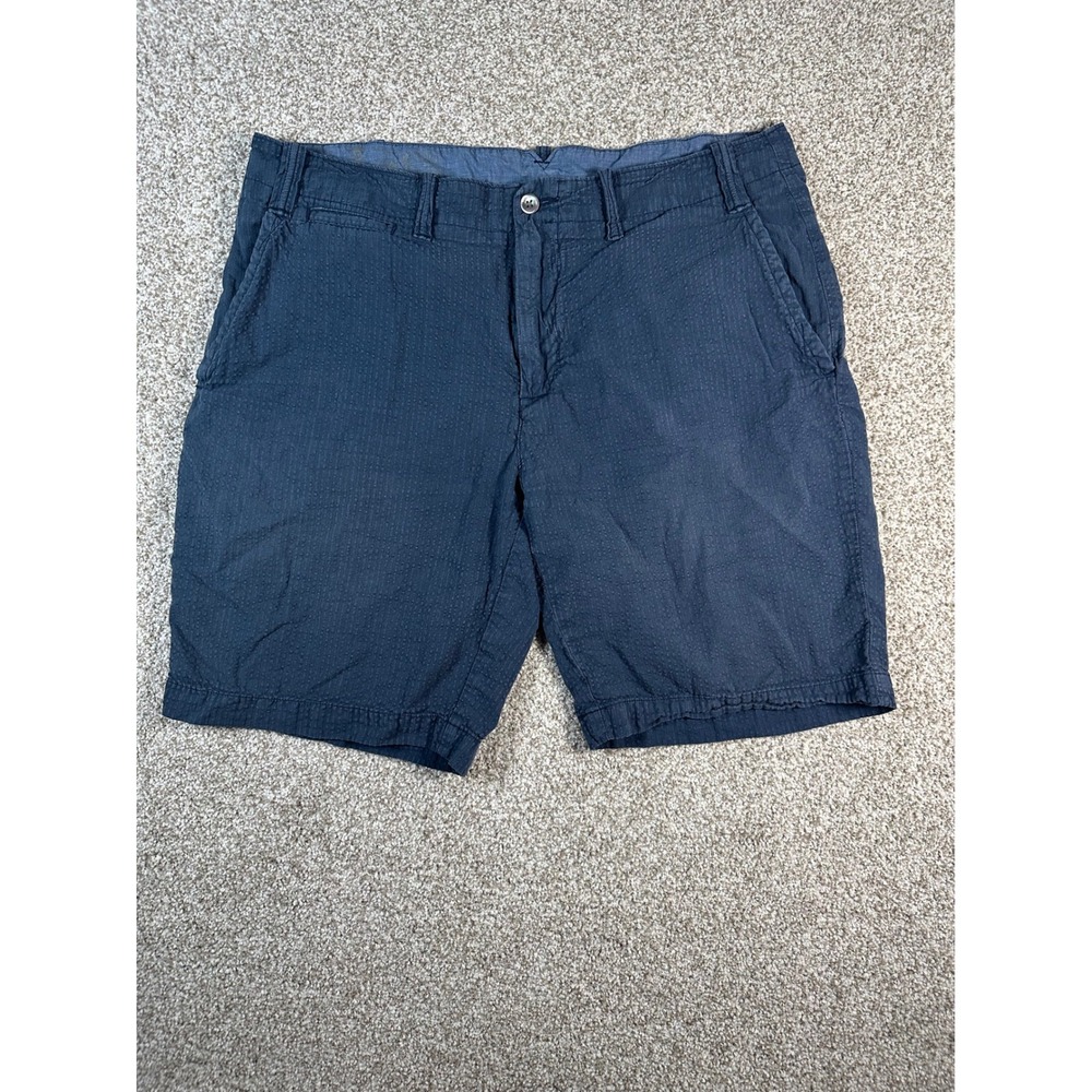 Polo Ralph Lauren Mens Classic Fit Shorts Navy Blue Textured Dobby Cotton 36